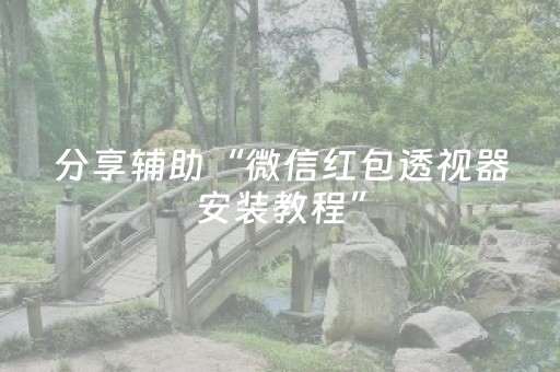 分享辅助“微信红包透视器安装教程”（详细透视教程）-哔哩哔哩