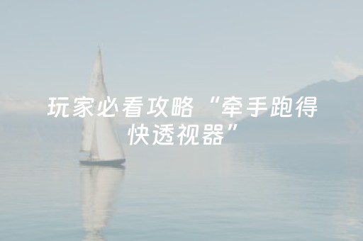 玩家必看攻略“牵手跑得快透视器”（详细透视教程）-哔哩哔哩