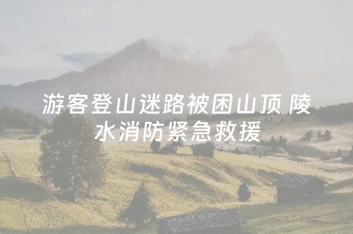 游客登山迷路被困山顶 陵水消防紧急救援
