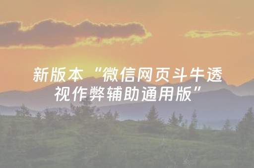 新版本“微信网页斗牛透视作弊辅助通用版”（详细透视教程）-哔哩哔哩