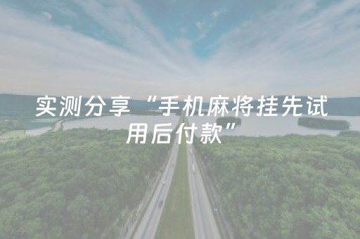 实测分享“手机麻将挂先试用后付款”（详细辅助教程）-哔哩哔哩