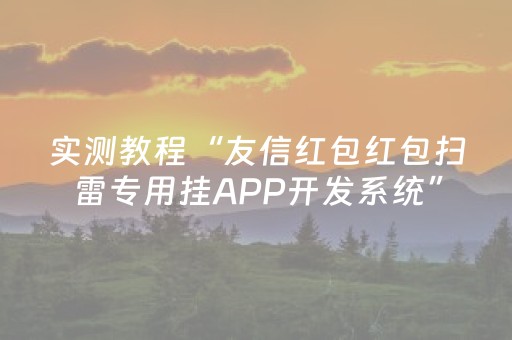 实测教程“友信红包红包扫雷专用挂APP开发系统”（详细透视教程）-哔哩哔哩