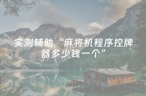 实测辅助“麻将机程序控牌器多少钱一个”（详细透视教程）-哔哩哔哩