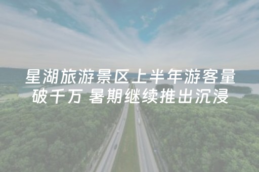 星湖旅游景区上半年游客量破千万 暑期继续推出沉浸式项目引客入肇