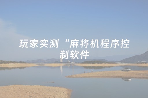 玩家实测“麻将机程序控制软件（助赢神器通用版）