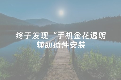 终于发现“手机金花透明辅助插件安装（专用辅牌神器免安装）