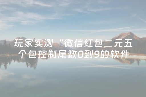玩家实测“微信红包二元五个包控制尾数0到9的软件”（详细透视教程）-哔哩哔哩