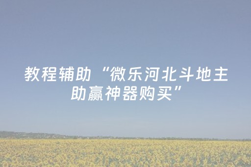 教程辅助“微乐河北斗地主助赢神器购买”（详细透视教程）-哔哩哔哩