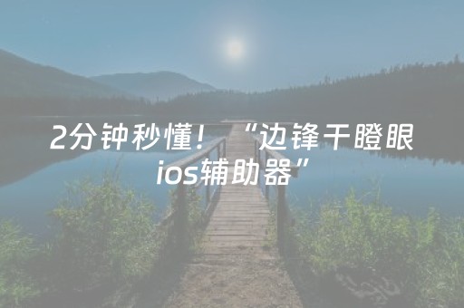 2分钟秒懂！“边锋干瞪眼ios辅助器”（详细透视教程）-哔哩哔哩