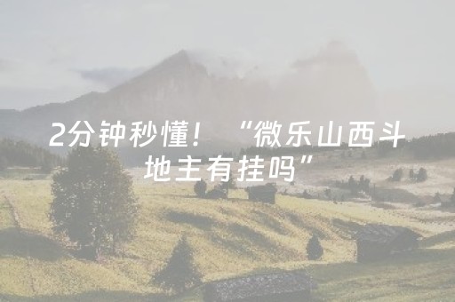 2分钟秒懂！“微乐山西斗地主有挂吗”（详细透视教程）-哔哩哔哩