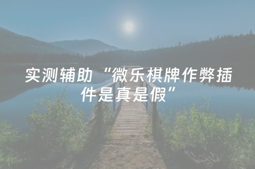 实测辅助“微乐棋牌作弊插件是真是假”（详细透视教程）-哔哩哔哩