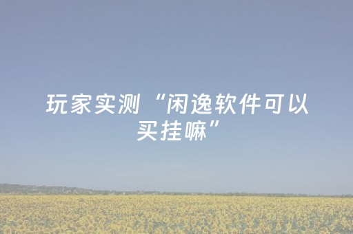 玩家实测“闲逸软件可以买挂嘛”（详细透视教程）-哔哩哔哩