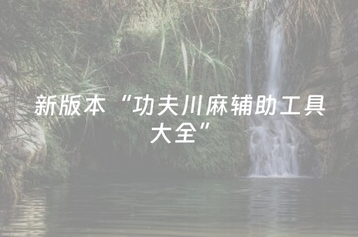 新版本“功夫川麻辅助工具大全”（详细透视教程）-哔哩哔哩