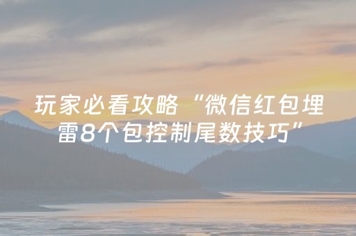 玩家必看攻略“微信红包埋雷8个包控制尾数技巧”（详细透视教程）-哔哩哔哩
