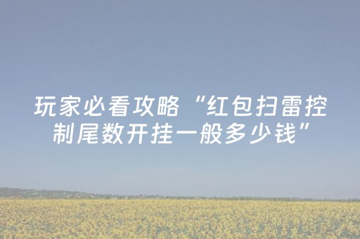 玩家必看攻略“红包扫雷控制尾数开挂一般多少钱”（详细透视教程）-哔哩哔哩