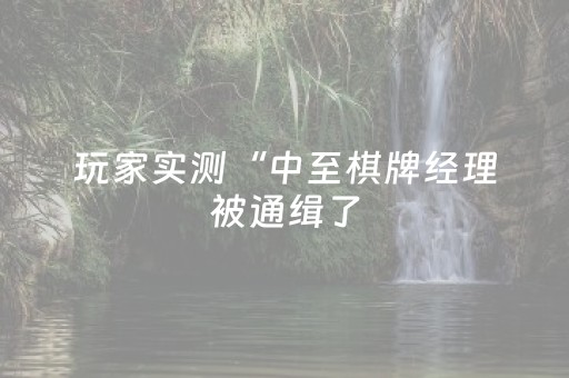 玩家实测“中至棋牌经理被通缉了（专用辅牌神器免安装）