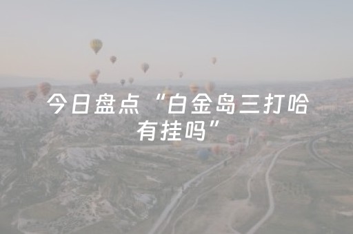 今日盘点“白金岛三打哈有挂吗”（详细辅助教程）-哔哩哔哩