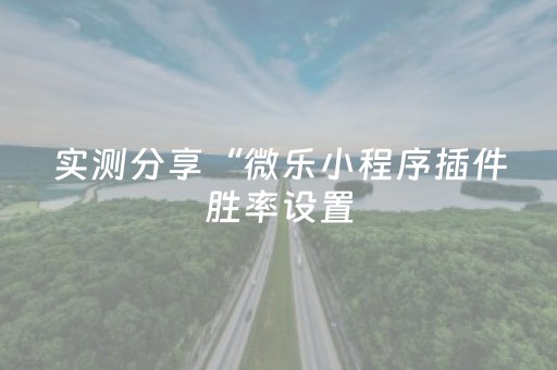 实测分享“微乐小程序插件胜率设置（专用辅牌神器免安装）