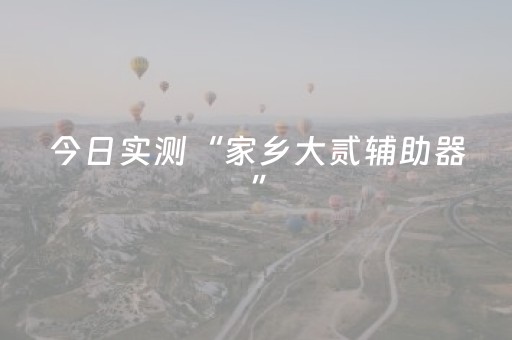 今日实测“家乡大贰辅助器”（详细辅助教程）-哔哩哔哩