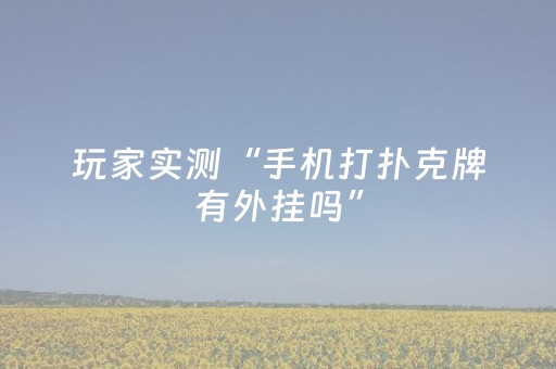 玩家实测“手机打扑克牌有外挂吗”（详细透视教程）-哔哩哔哩