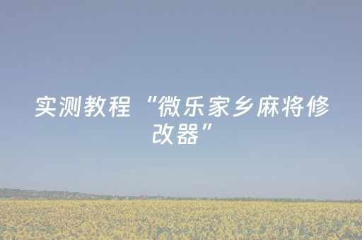 实测教程“微乐家乡麻将修改器”（详细透视教程）-哔哩哔哩