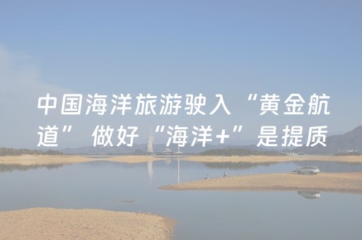 中国海洋旅游驶入“黄金航道” 做好“海洋+”是提质发展关键｜向海图强 海洋经济破浪前行