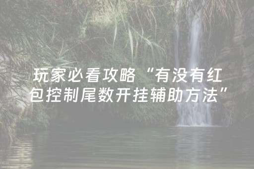 玩家必看攻略“有没有红包控制尾数开挂辅助方法”（详细透视教程）-哔哩哔哩