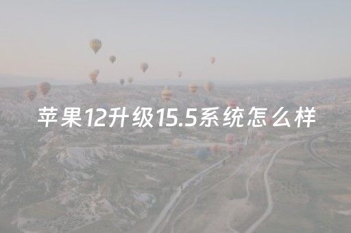 苹果12升级15.5系统怎么样（苹果12升级ios1502怎么样）