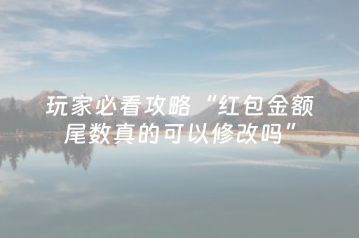 玩家必看攻略“红包金额尾数真的可以修改吗”（详细透视教程）-哔哩哔哩