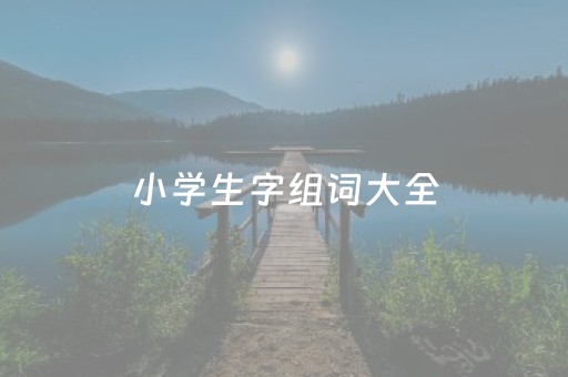小学生字组词大全（小学生字组词大全带拼音）