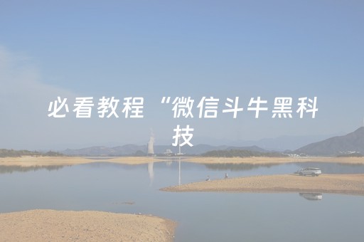 必看教程“微信斗牛黑科技（专用辅牌神器免安装）