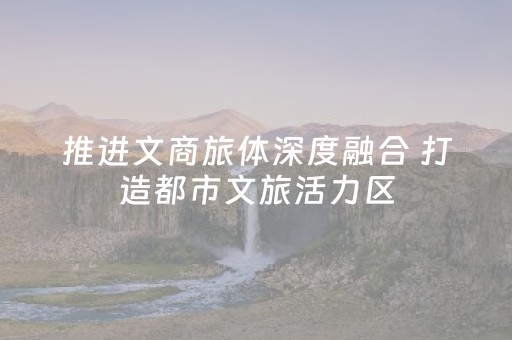 推进文商旅体深度融合 打造都市文旅活力区