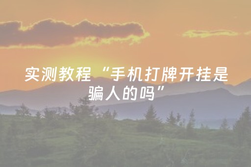 实测教程“手机打牌开挂是骗人的吗”（详细透视教程）-哔哩哔哩