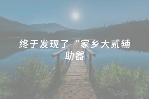 终于发现了“家乡大贰辅助器（专用辅牌神器免安装）