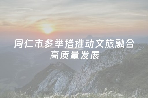 同仁市多举措推动文旅融合高质量发展