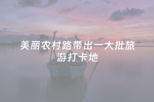 美丽农村路带出一大批旅游打卡地