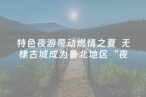特色夜游带动燃情之夏  无棣古城成为鲁北地区“夜游新热点”