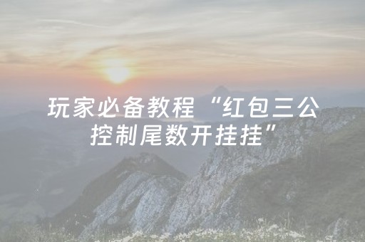玩家必备教程“红包三公控制尾数开挂挂”（详细透视教程）-哔哩哔哩