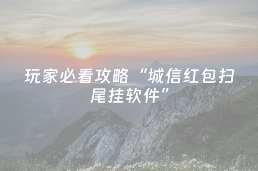 玩家必看攻略“城信红包扫尾挂软件”（详细透视教程）-哔哩哔哩