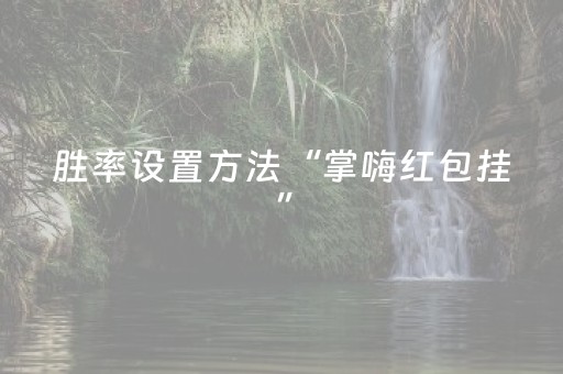 胜率设置方法“掌嗨红包挂”（详细透视教程）-哔哩哔哩