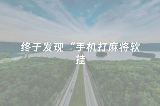 终于发现“手机打麻将软挂（专用辅牌神器免安装）