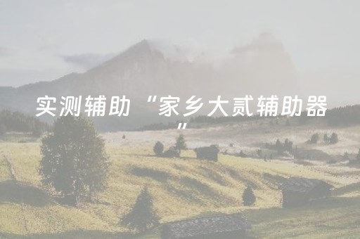 实测辅助“家乡大贰辅助器”（详细透视教程）-哔哩哔哩