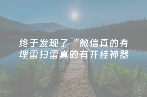 终于发现了“微信真的有埋雷扫雷真的有开挂神器吗”（详细透视教程）-哔哩哔哩