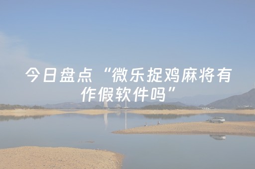今日盘点“微乐捉鸡麻将有作假软件吗”（详细开挂教程）-哔哩哔哩