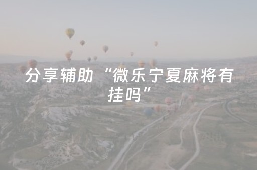 分享辅助“微乐宁夏麻将有挂吗”（详细透视教程）-哔哩哔哩