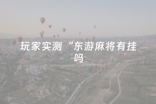 玩家实测“东游麻将有挂吗（专用辅牌神器免安装）