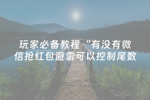 玩家必备教程“有没有微信抢红包避雷可以控制尾数的软件”（详细透视教程）-哔哩哔哩
