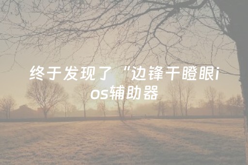 终于发现了“边锋干瞪眼ios辅助器（助赢神器通用版）