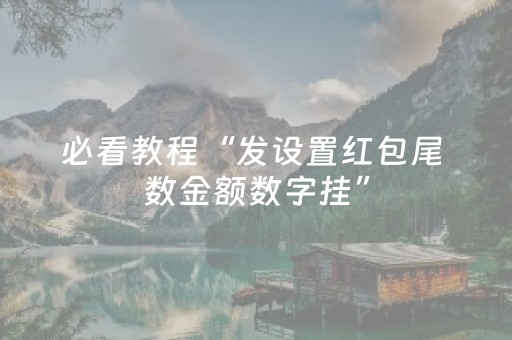必看教程“发设置红包尾 数金额数字挂”（详细透视教程）-哔哩哔哩
