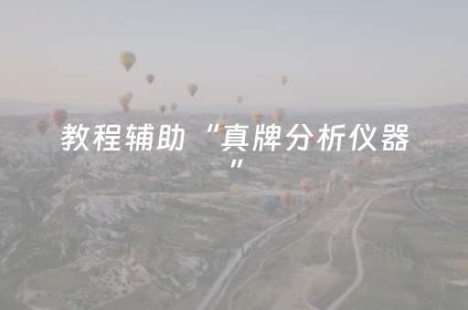 教程辅助“真牌分析仪器”（详细透视教程）-哔哩哔哩